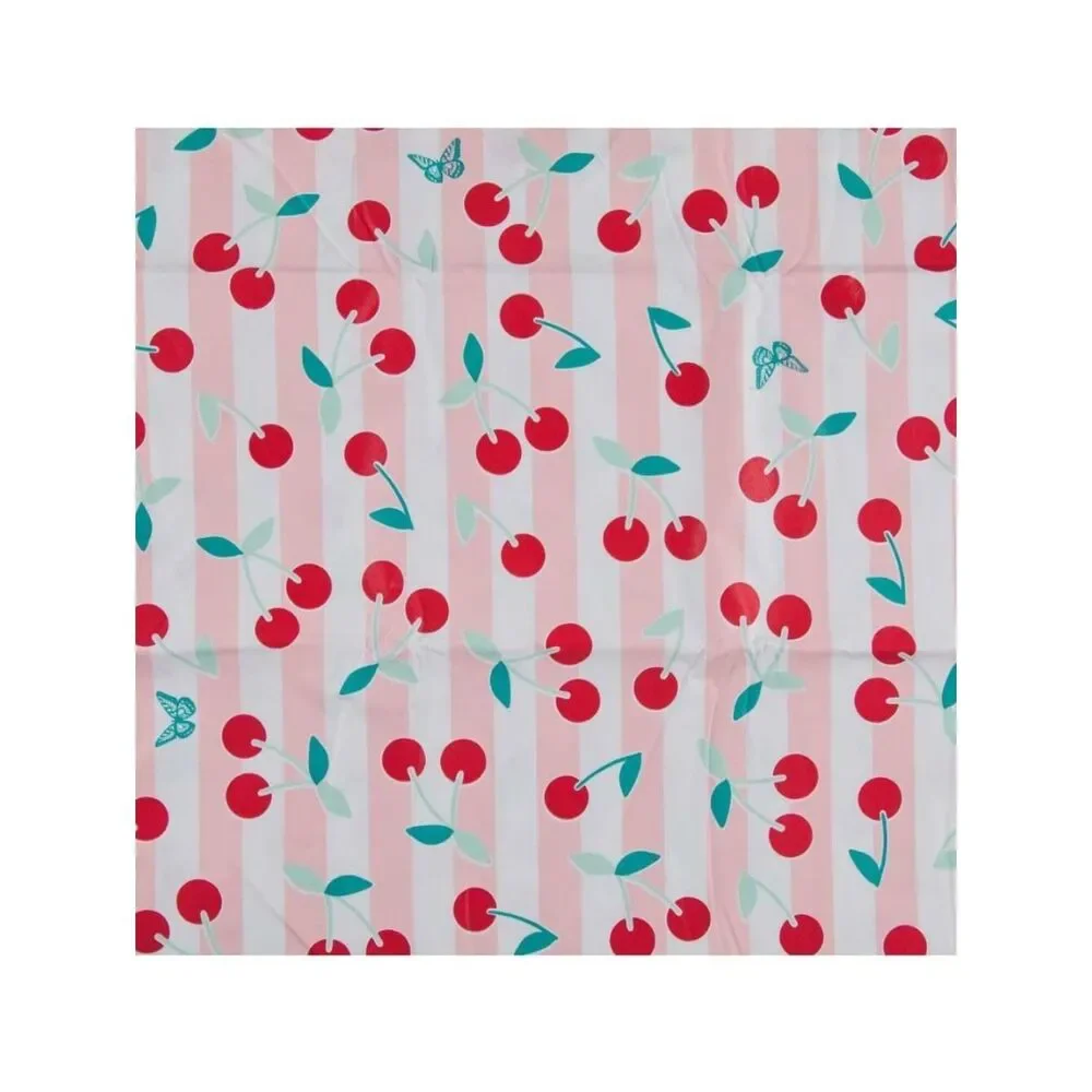 Dolly Parton Cherry Stripe Printed PEVA Tablecloth